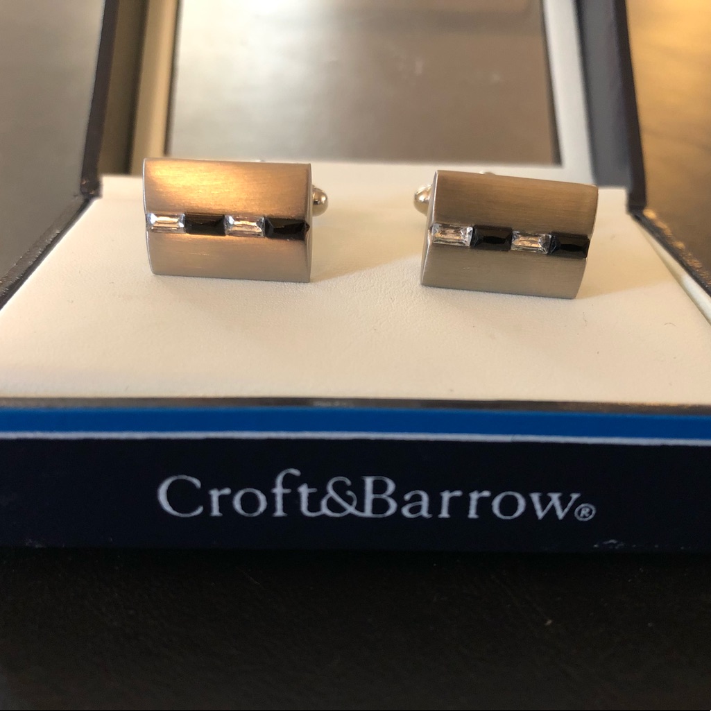 Silver Stainless Steel Cuff Links